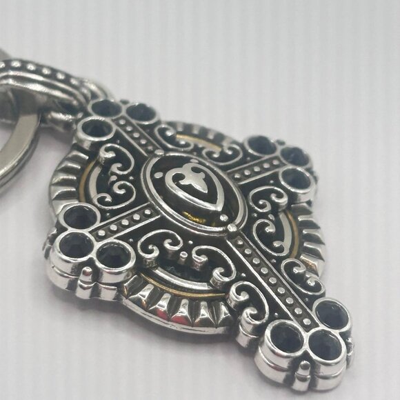 Brighton cross key fob  Black gold silver  NWoutlet tag - Picture 7 of 8